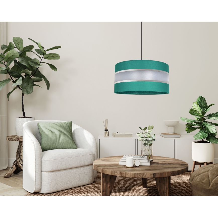 Hanglamp aan een koord CORAL 1xE27/60W/230V d. 40 cm groen