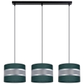 Hanglamp aan een koord CORAL 3xE27/60W/230V groen