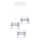 Hanglamp aan een koord CORAL 3xE27/60W/230V wit/mat chroom diameter 45 cm