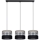 Hanglamp aan een koord CORAL 3xE27/60W/230V zwart en grijs