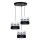 Hanglamp aan een koord CORAL 3xE27/60W/230V zwart/wit/mat chroom diameter 45 cm