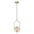 Hanglamp aan een koord CORDEL 1xG9/28W/230V messing/gerookt beige
