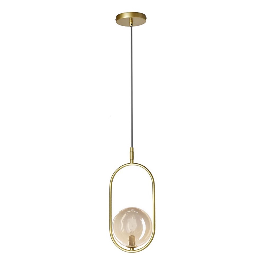 Hanglamp aan een koord CORDEL 1xG9/28W/230V messing/gerookt beige