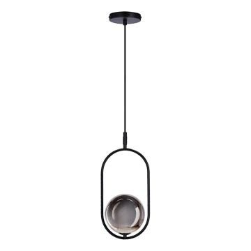 Hanglamp aan een koord CORDEL 1xG9/28W/230V zwart/gerookt zwart