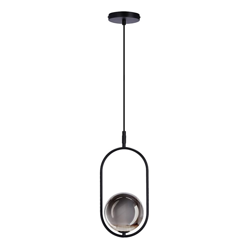 Hanglamp aan een koord CORDEL 1xG9/28W/230V zwart/gerookt zwart