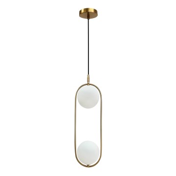 Hanglamp aan een koord CORDEL 2xG9/28W/230V goud