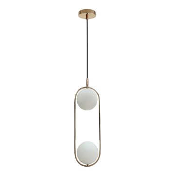 Hanglamp aan een koord CORDEL 2xG9/28W/230V goud