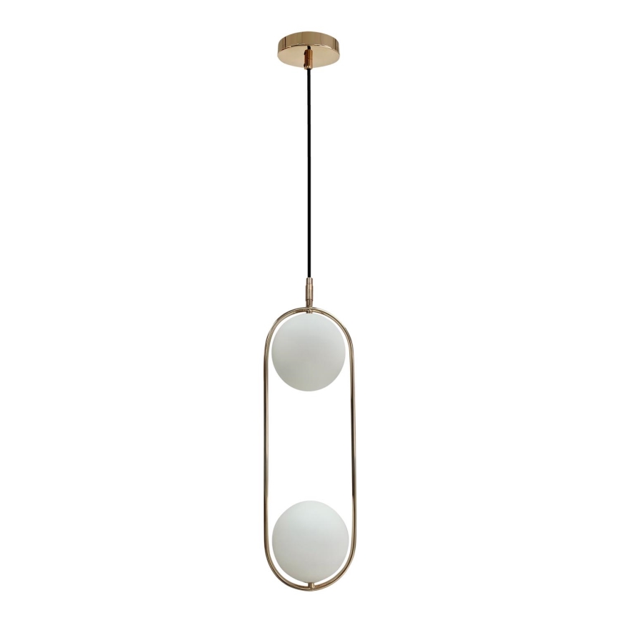 Hanglamp aan een koord CORDEL 2xG9/28W/230V goud