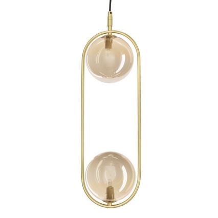 Hanglamp aan een koord CORDEL 2xG9/28W/230V messing/gerookt beige