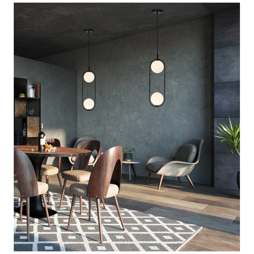 Hanglamp aan een koord CORDEL 2xG9/28W/230V zwart