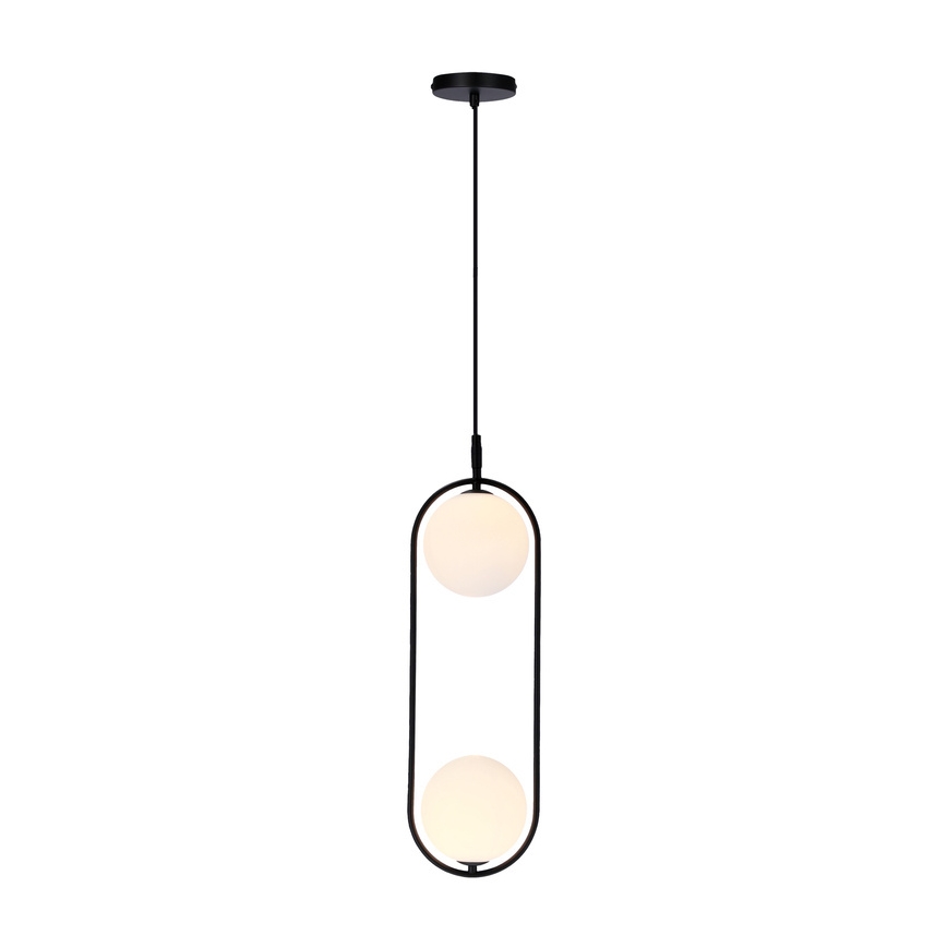 Hanglamp aan een koord CORDEL 2xG9/28W/230V zwart