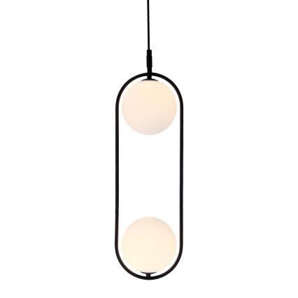 Hanglamp aan een koord CORDEL 2xG9/28W/230V zwart