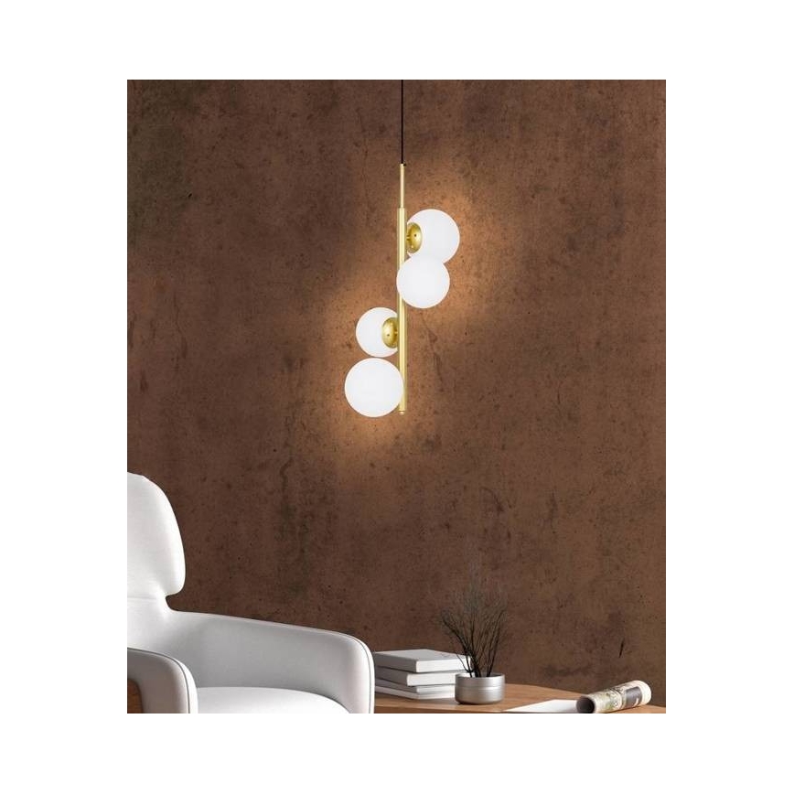 Hanglamp aan een koord CORDEL 4xG9/20W/230V gouden