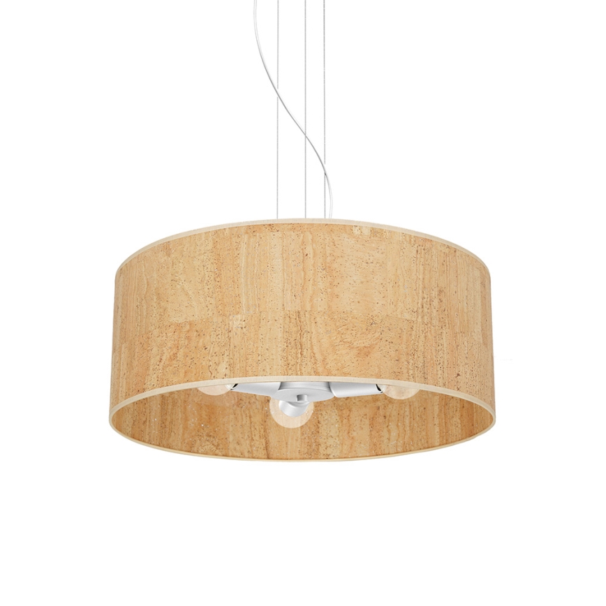 Hanglamp aan een koord CORK 3xE27/60W/230V