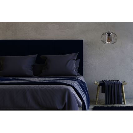 Hanglamp aan een koord CORRINI 1xE27/60W/230V diameter 25 cm zwart/grijs