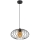 Hanglamp aan een koord CORRINI 1xE27/60W/230V diameter 34 cm zwart/beige