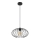Hanglamp aan een koord CORRINI 1xE27/60W/230V diameter 34 cm zwart/doorzichtig