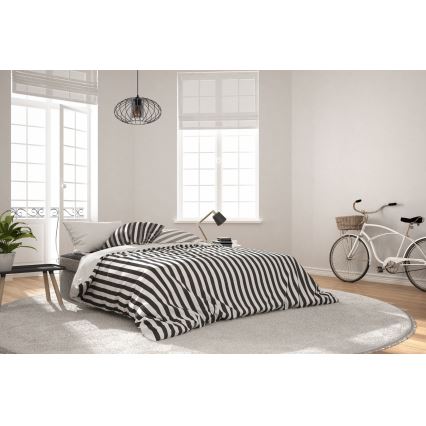 Hanglamp aan een koord CORRINI 1xE27/60W/230V diameter 34 cm zwart/grijs