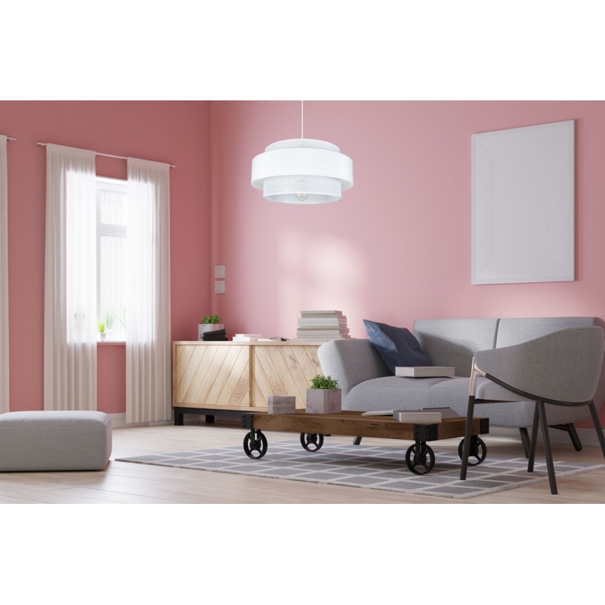 Hanglamp aan een koord CORSA 1xE27/60W/230V wit