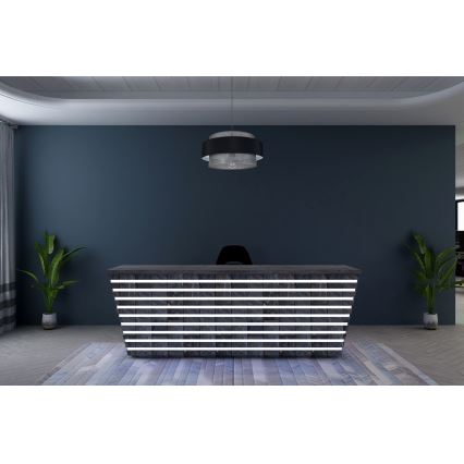 Hanglamp aan een koord CORSA 1xE27/60W/230V zwart/grijs