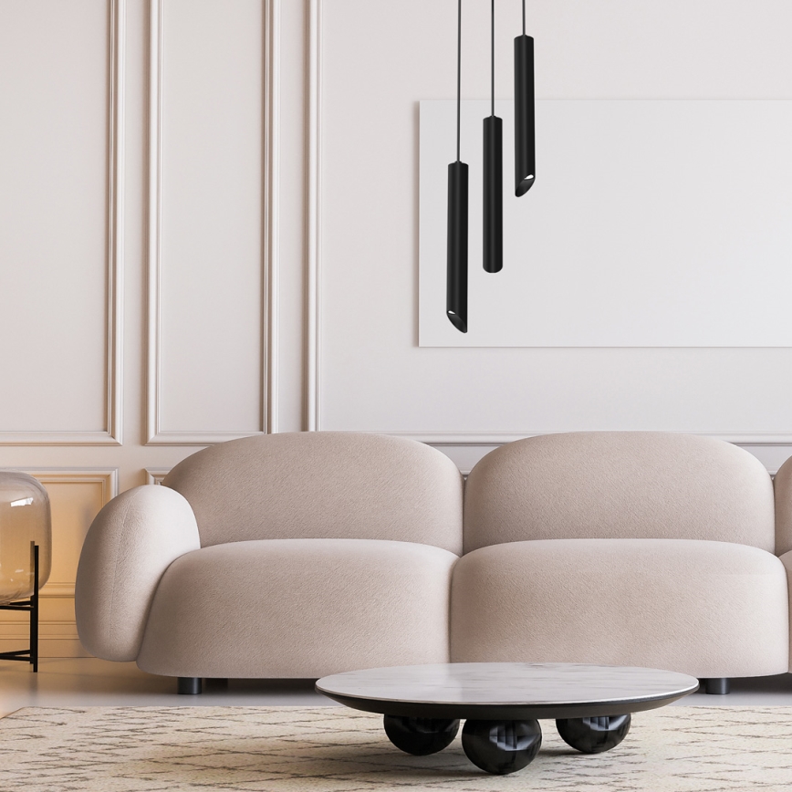 Hanglamp aan een koord CORTE 3xGU10/8W/230V zwart