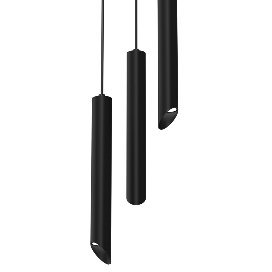 Hanglamp aan een koord CORTE 3xGU10/8W/230V zwart