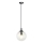 Hanglamp aan een koord COSMO 1xE14/10W/230V diameter 14 cm zwart/doorzichtig