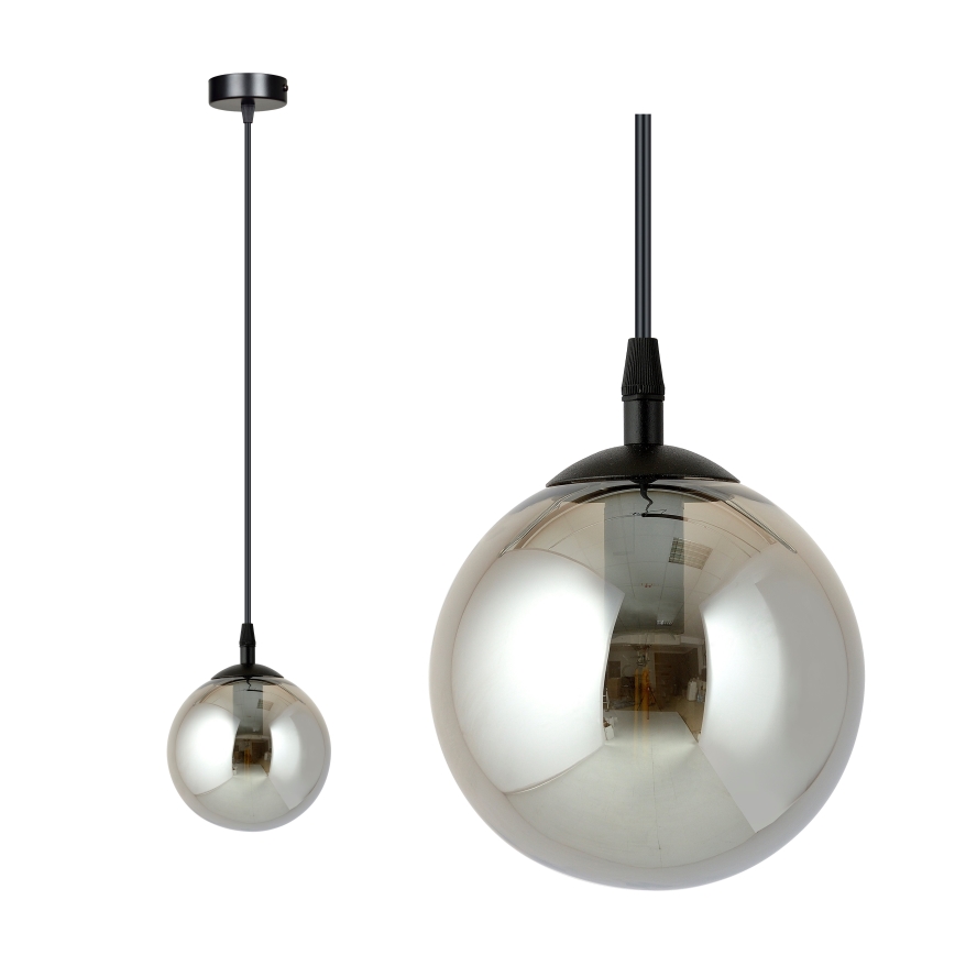 Hanglamp aan een koord COSMO 1xE14/10W/230V diameter 14 cm zwart/grijs