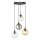 Hanglamp aan een koord COSMO 4xE14/10W/230V diameter 40 cm zwart/grijs/beige/doorzichtig