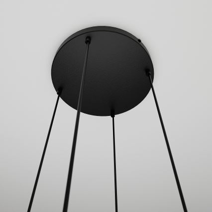 Hanglamp aan een koord COSMO 4xE14/10W/230V diameter 40 cm zwart/grijs/beige/doorzichtig