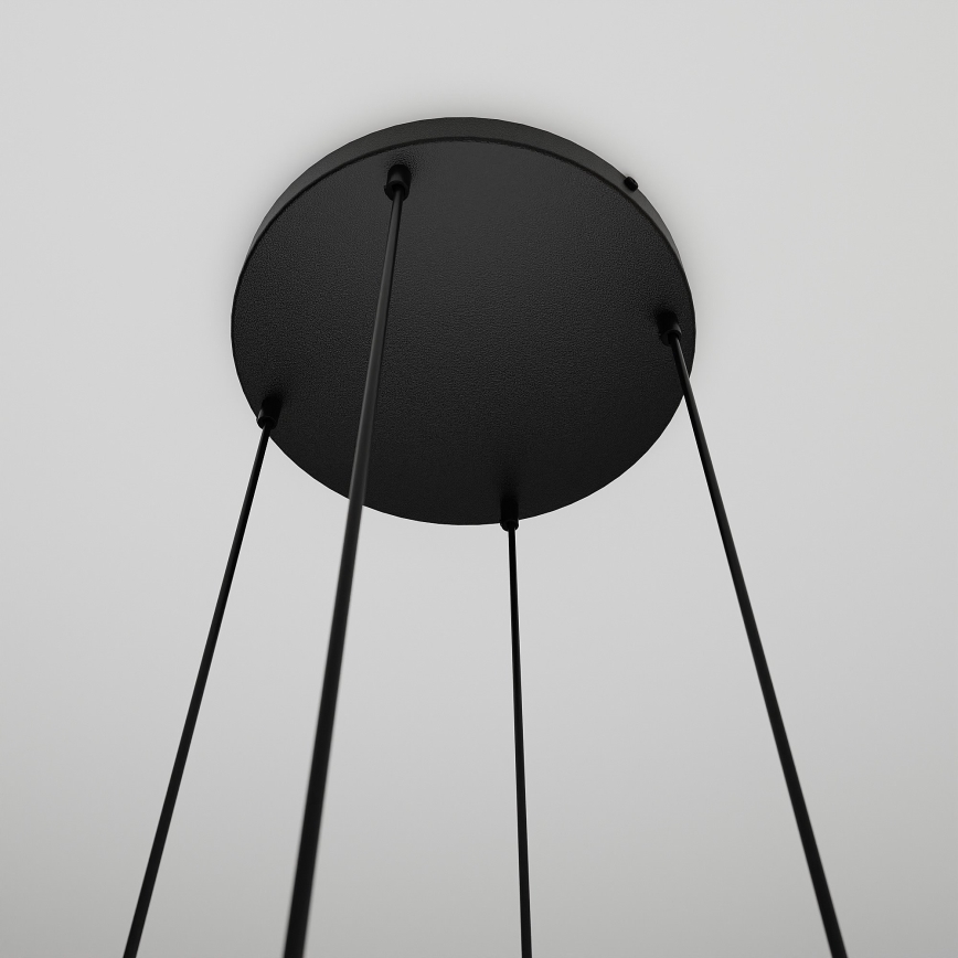 Hanglamp aan een koord COSMO 4xE14/10W/230V diameter 40 cm zwart/grijs/beige/doorzichtig