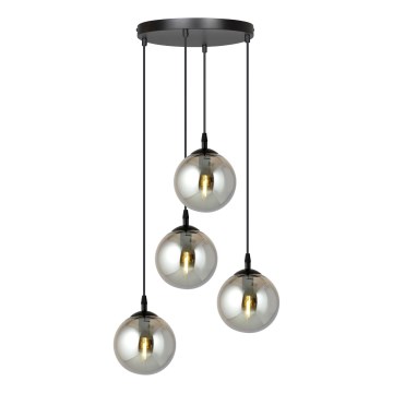 Hanglamp aan een koord COSMO 4xE14/10W/230V diameter 40 cm zwart/grijs