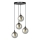Hanglamp aan een koord COSMO 4xE14/10W/230V diameter 40 cm zwart/grijs