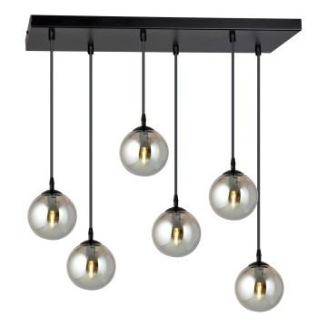 Hanglamp aan een koord COSMO 6xE14/10W/230V zwart/grijs