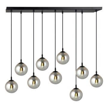 Hanglamp aan een koord COSMO 9xE14/10W/230V zwart/grijs