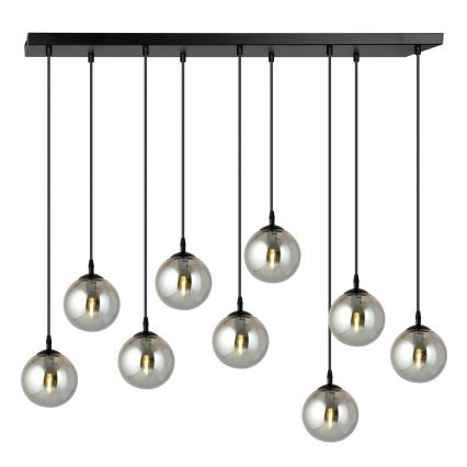 Hanglamp aan een koord COSMO 9xE14/10W/230V zwart/grijs