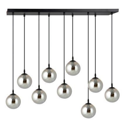 Hanglamp aan een koord COSMO 9xE14/10W/230V zwart/grijs
