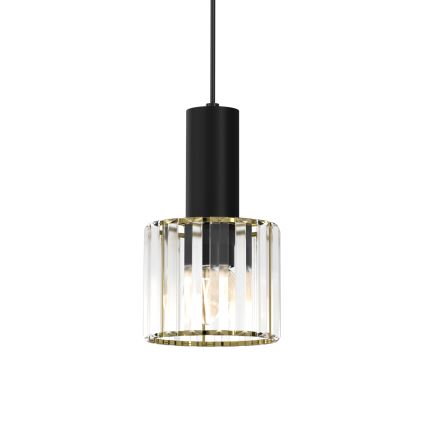 Hanglamp aan een koord CRISTAL 1xE27/60W/230V zwart