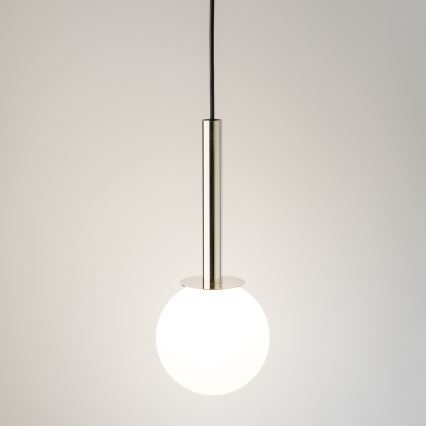 Hanglamp aan een koord DAISY 1xG9/12W/230V diameter 14 cm glanzend chroom/zwart/wit