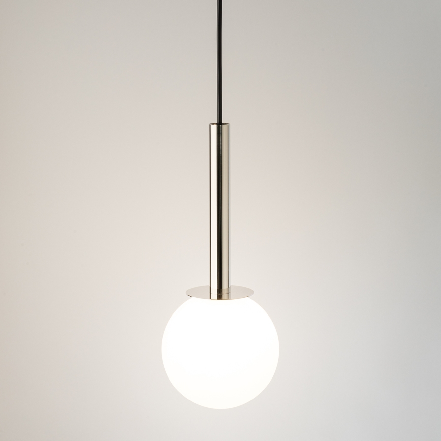 Hanglamp aan een koord DAISY 1xG9/12W/230V diameter 14 cm glanzend chroom/zwart/wit