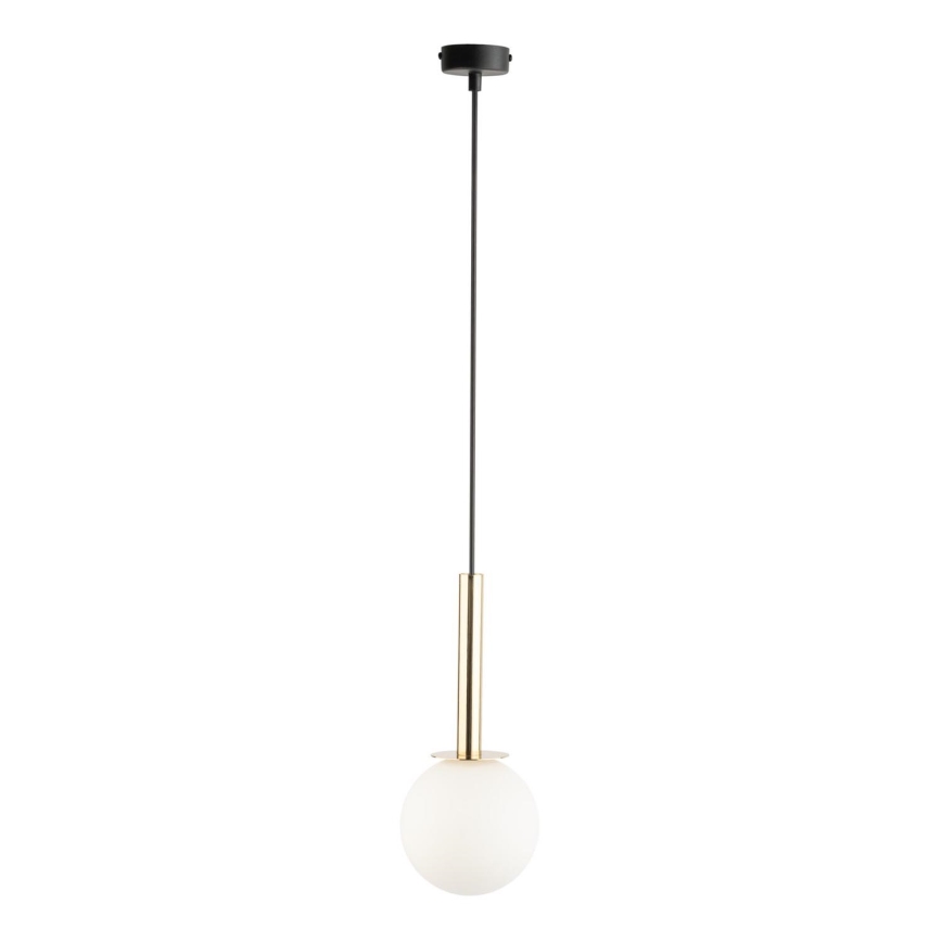 Hanglamp aan een koord DAISY 1xG9/12W/230V diameter 14 cm goud/zwart/wit