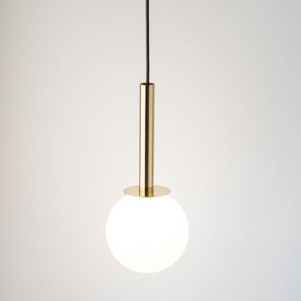 Hanglamp aan een koord DAISY 1xG9/12W/230V diameter 14 cm goud/zwart/wit