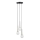 Hanglamp aan een koord DAISY 3xG9/12W/230V diameter 27 cm glanzend chroom/zwart/wit
