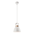Hanglamp aan een koord DANIELLE 1xE27/60W/230V beuken