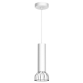 Hanglamp aan een koord DANTE 1xGU10/25W/230V zilver/glanzend chroom