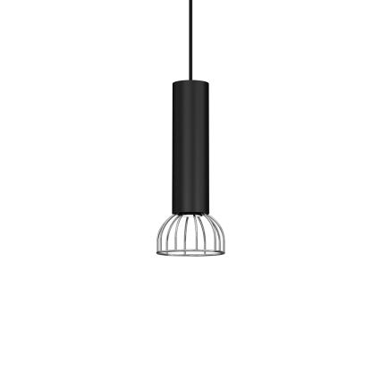 Hanglamp aan een koord DANTE 1xGU10/25W/230V zwart/glanzend chroom