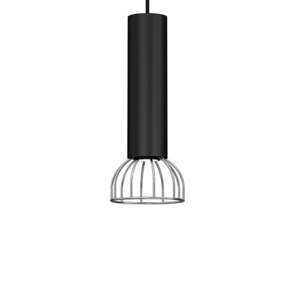 Hanglamp aan een koord DANTE 1xGU10/25W/230V zwart/glanzend chroom