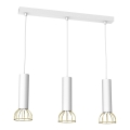 Hanglamp aan een koord DANTE 3xGU10/25W/230V wit/goud