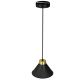 Hanglamp aan een koord DEMET 1xE27/60W/230V zwart/gouden