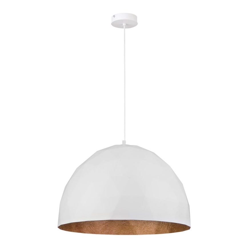 Hanglamp aan een koord DIAMENT 1xE27/60W/230V d. 50 cm wit/koper